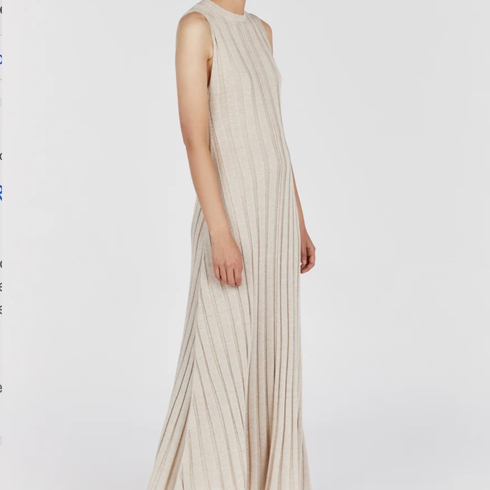 DISSH Eden Natural Sleeveless Cream Maxi Dress, Size M